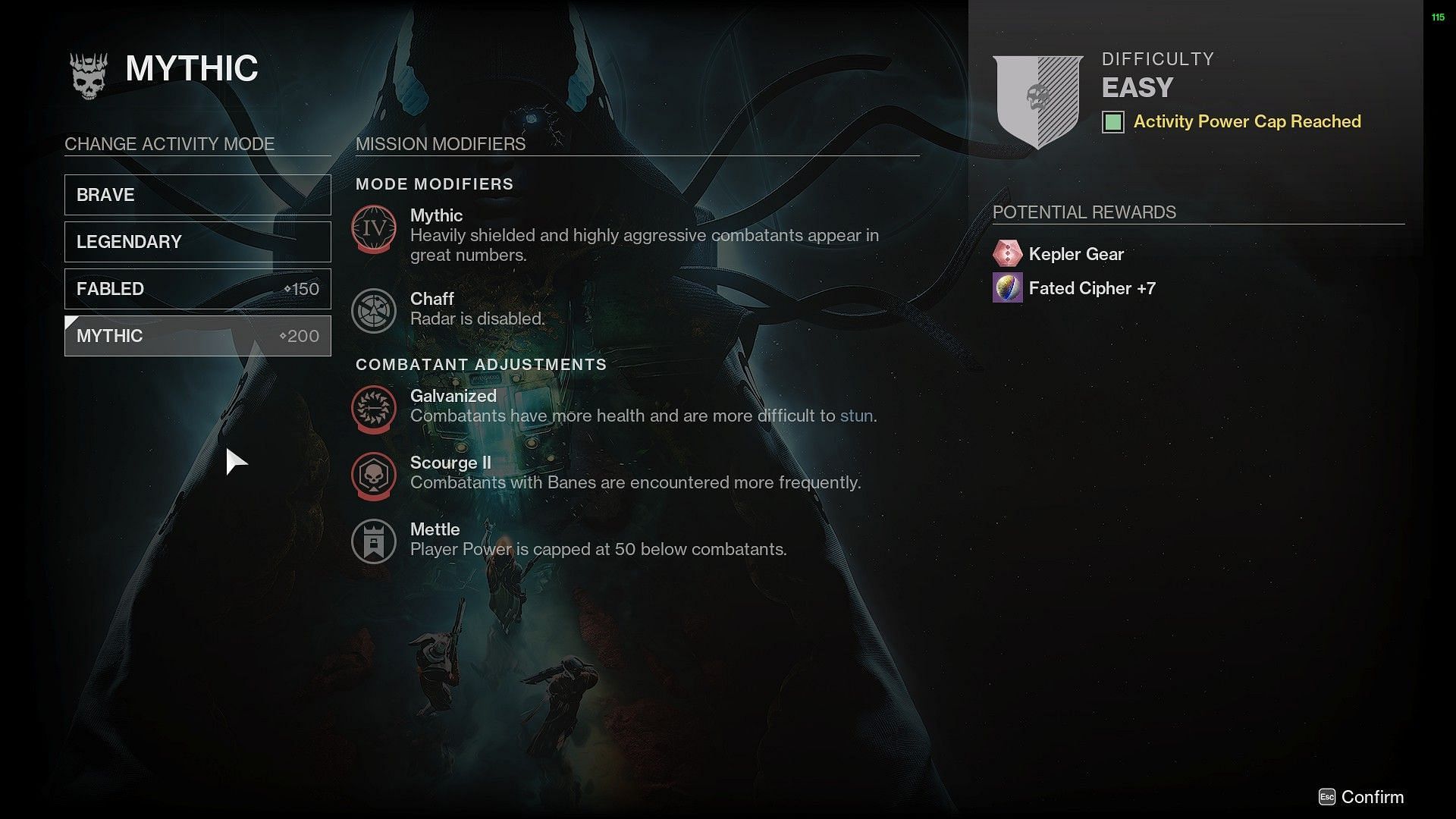 Mythic mission in Destiny 2 (Image via Bungie)